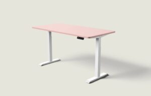 Desktronic – Biurko HomeOne – Biały / Zgaszony róż / 160×80 cm