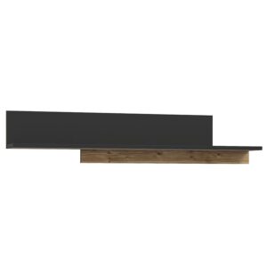 Półka wisząca Haruki – nowoczesny design, świerk alpejski, czarny
