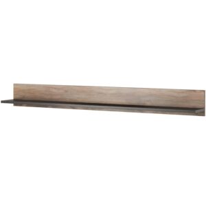 Półka wisząca Larona 02 185 cm – elegancki design, dąb satin nussbaum, nowoczesny styl