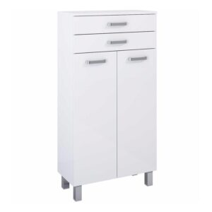 Półsłupek Uno 60 2D2S white – nowoczesny design, praktyczne przechowywanie, kolor biały, wymiary 60 cm