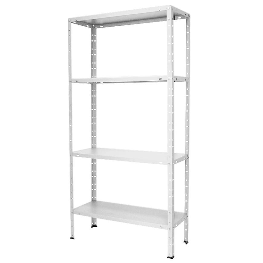 Regał metalowy magazynowy 147x75x30 cm – 4 półki/40kg, solidny, funkcjonalny, nowoczesny
