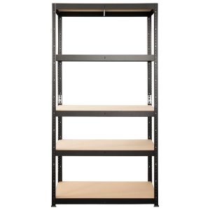 Regał metalowy magazynowy czarny 179x80x40cm – 5 półek, 200kg nośności, solidna konstrukcja