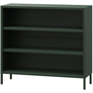 Regał Metalowy Niski Luca Modern Bottle Green – styl nowoczesny, niski, metalowy, kolor butelkowej zieleni