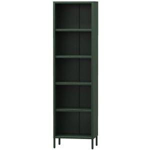 Regał Metalowy Wysoki Mario Modern Bottle Green – elegancki styl, wysoka funkcjonalność, metal, kolor butelkowej zieleni