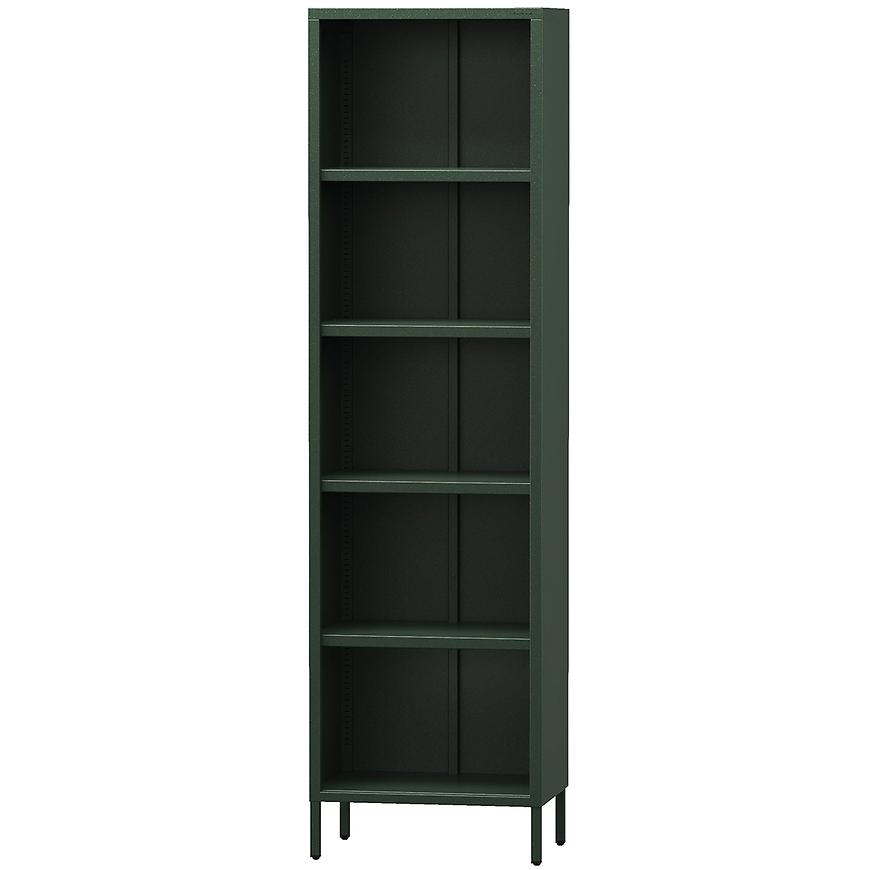 Regał Metalowy Wysoki Mario Modern Bottle Green – elegancki styl, wysoka funkcjonalność, metal, kolor butelkowej zieleni