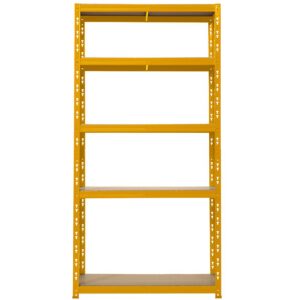 Regał żółty 175 kg RNDU 30-5 180x90x30 – solidna konstrukcja, przestronny, stylowy