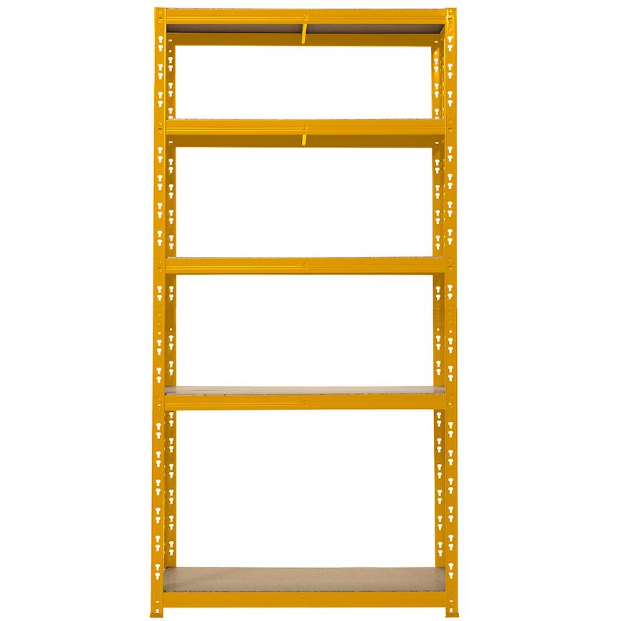 Regał żółty 175 kg RNDU 30-5 180x90x30 – solidna konstrukcja, przestronny, stylowy