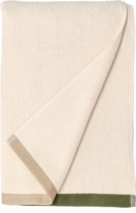 Ręcznik Contrast 70 x 140 cm beżowo-oliwkowy – wysoka chłonność, elegancki design, miękki materiał