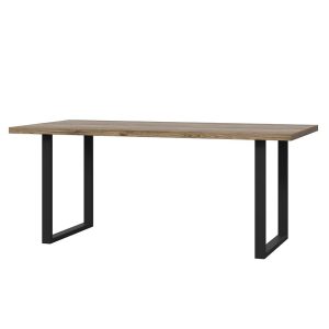 Stół Haruki świerk alpejski/czarny/metal – elegancki design, trwałe materiały, nowoczesny styl