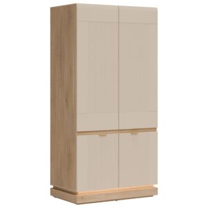 Szafa 2d Milton Ml08 Cashmere – elegancki design, praktyczne przechowywanie, kolor kaszmirowy