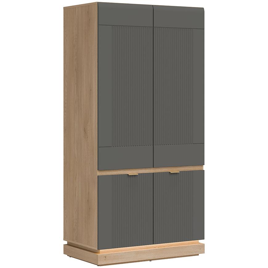 Szafa 2d Milton Ml08 Dąb Crem Torro Szary – nowoczesny design, praktyczne rozwiązania, pojemna