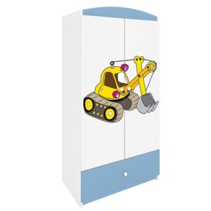 Szafa Babydreams Niebieski – Koparka, nowoczesny design, przestronność, wysokiej jakości materiały