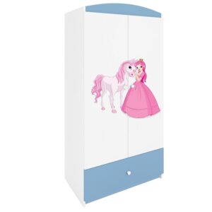 Szafa Babydreams Niebieski – Księżniczka 2 – stylowa szafa dla dzieci, kolor niebieski, idealna do pokoju dziewczynki