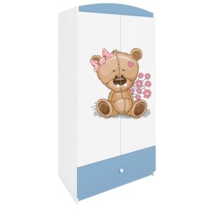 Szafa Babydreams Niebieski – Miś Kwiatki – stylowy design, kolor niebieski, idealna do pokoju dziecięcego