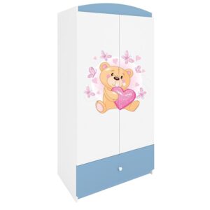 Szafa Babydreams Niebieski – Miś Motyl – funkcjonalna, pojemna, przyjazna dla dzieci