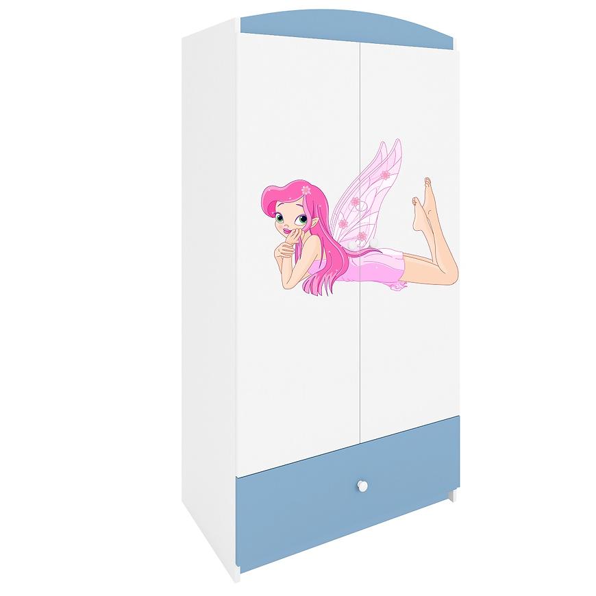 Szafa Babydreams Niebieski – Wróżka 2, styl skandynawski, kolor niebieski, materiał: MDF