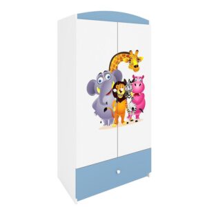 Szafa Babydreams Niebieski – Zoo – nowoczesny design, kolor niebieski, solidna konstrukcja