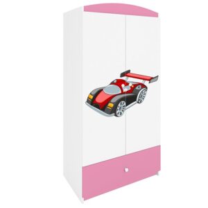 Szafa Babydreams Różowy – Auto, przytulny design, wysokiej jakości materiały, idealna do pokoju dziecięcego