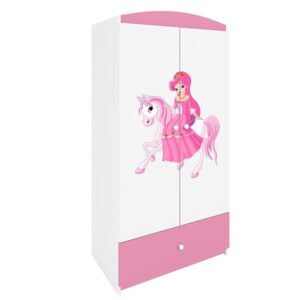 Szafa Babydreams Różowy – Księżniczka 1 – elegancki design, różowy kolor, idealna do pokoju dziecięcego