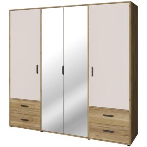 Szafa Mokkaro Moks845-M802 2d2lud4sz Piaskowy/Dąb Mauvella – nowoczesny design, funkcjonalność, pojemność