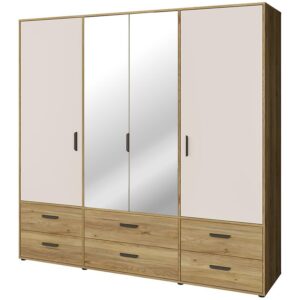 Szafa Mokkaro Moks846-M802 2d2lud6sz Piaskowy/Dąb Mauvella – nowoczesny design, pojemność, trwałe materiały
