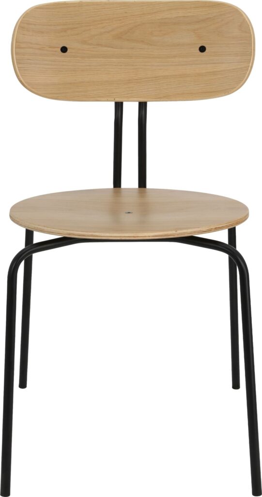 Krzesło Curious na czarnych nogach – nowoczesny design, ergonomiczny kształt, wygodne siedzisko, idealne do salonu i biura