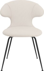 Krzesło Time Flies jasnopiaskowe na czarnych nogach – elegancki design, wygodne siedzisko, trwałe materiały