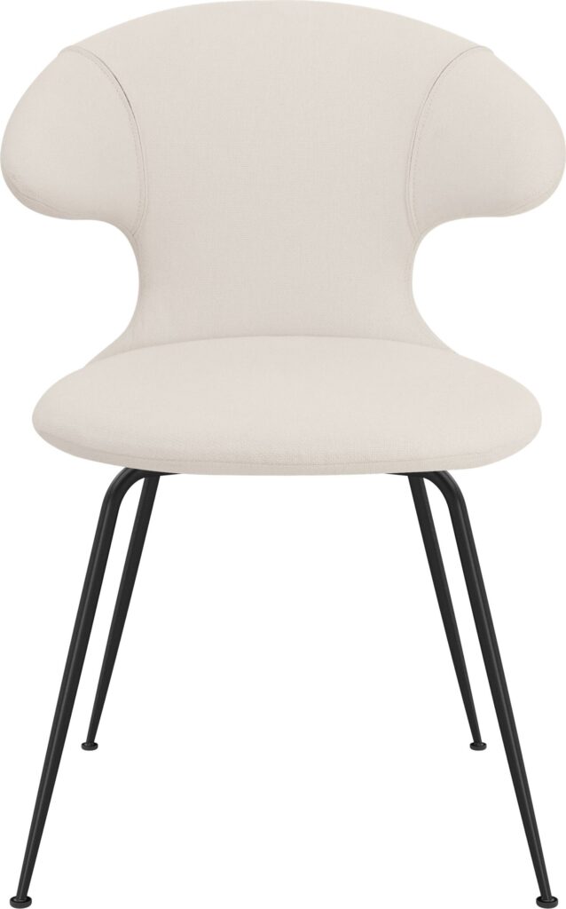 Krzesło Time Flies jasnopiaskowe na czarnych nogach – elegancki design, wygodne siedzisko, trwałe materiały