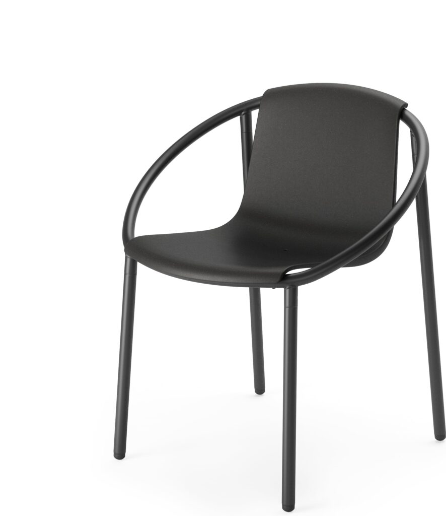 Krzesło Ringo czarne – nowoczesny design, wygodne siedzisko, trwałe materiały