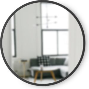 Lustro naścienne Hub czarne – elegancki design, nowoczesny styl, idealne do każdego wnętrza