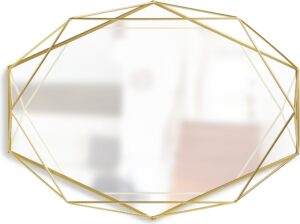 Lustro Prisma mosiądz – elegancki design, wysoka jakość, złote akcenty