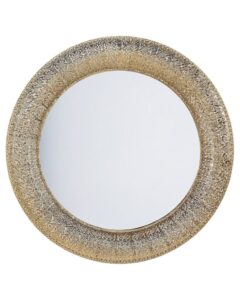 Lustro ścienne CHANNAY 80 cm 80 cm Metal Złoty