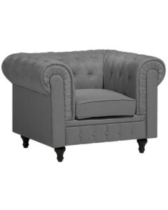 Fotel CHESTERFIELD  Jasnoszary