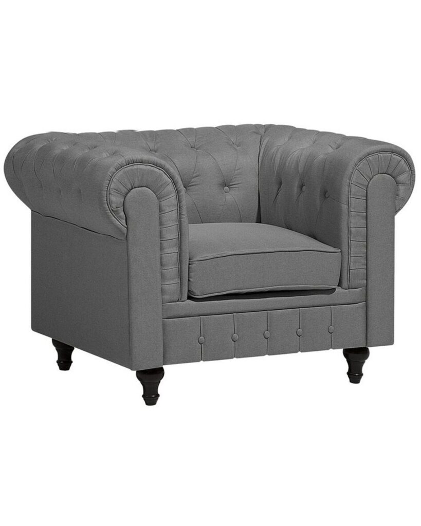 Fotel CHESTERFIELD  Jasnoszary