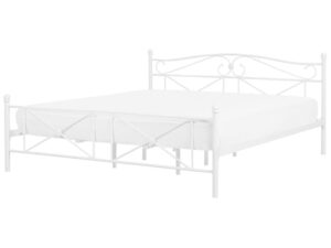 Łóżko Metal RODEZ 180 x 200 cm Biały