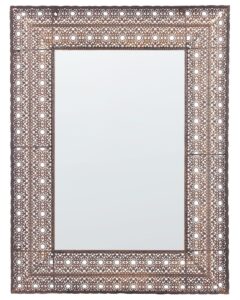 Lustro ścienne DEHRADUN 69 cm 90 cm Metal Miedziany