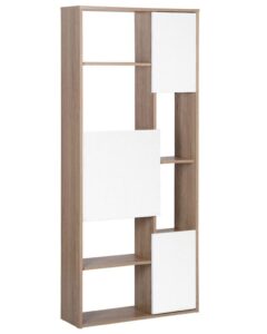 Regał GRADA 175 cm Ciemny brąz/ biały