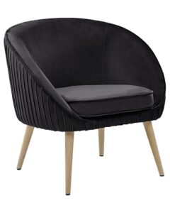 Fotel TROMSO Welur Czarny