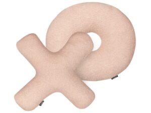 Zestaw 2 poduszek dekoracyjnych HESPERIS Boucle Pastelowy róż Jednolity