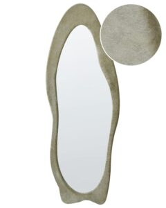 Lustro ścienne REIGNY 57 cm 160 cm Welur Oliwkowy