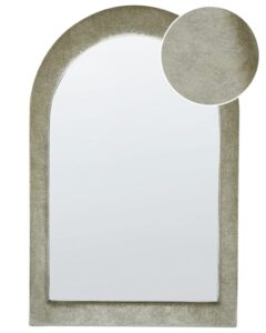 Lustro ścienne HURIEL 60 cm 90 cm Welur Oliwkowy