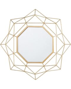 Lustro ścienne HILLION 60 cm 60 cm Metal Złoty
