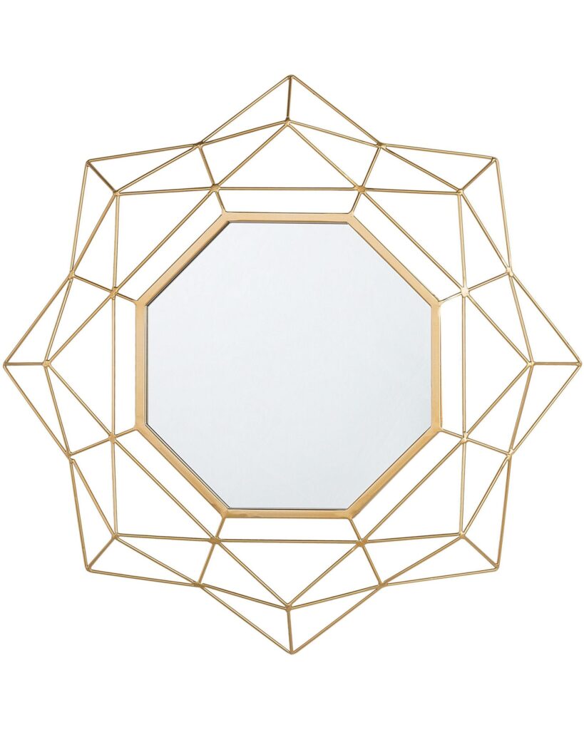 Lustro ścienne HILLION 60 cm 60 cm Metal Złoty