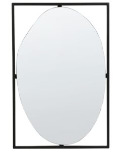 Lustro ścienne NIBELLE 40 cm 60 cm Metal Czarny
