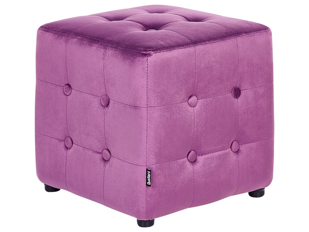 Puf WISCONSIN Welur Purpurowy