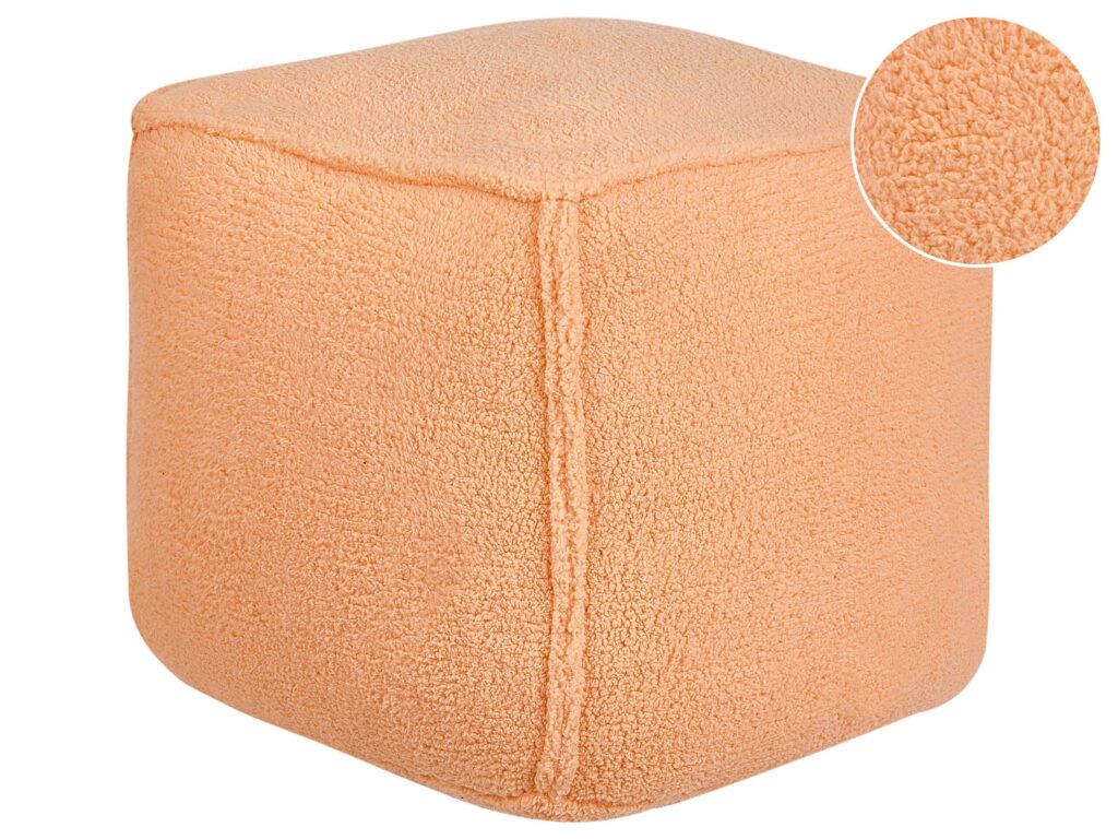 Puf ALIPUR Boucle Pomarańczowy