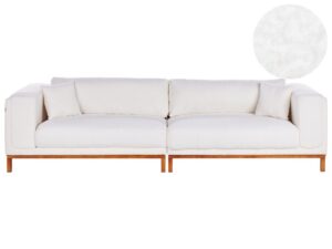 Sofa dla 4 osób VENG Boucle Złamana biel