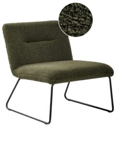 Fotel COTULLA Boucle Ciemnozielony