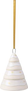 Ozdoba choinkowa Winter Glow choinka – elegancka dekoracja, biały, 10 cm, szkło