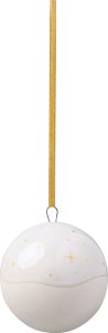 Ozdoba choinkowa Winter Glow kula – elegancki design, złoty kolor, średnica 8 cm, szkło